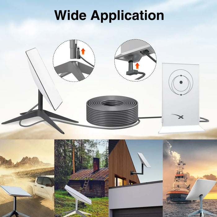 Waterproof Starlink Cable Extension 1200Mbps Transfer Rate