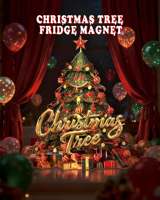 Christmas Tree Metal Magnet Puzzle Diy Gift For Home Decor
