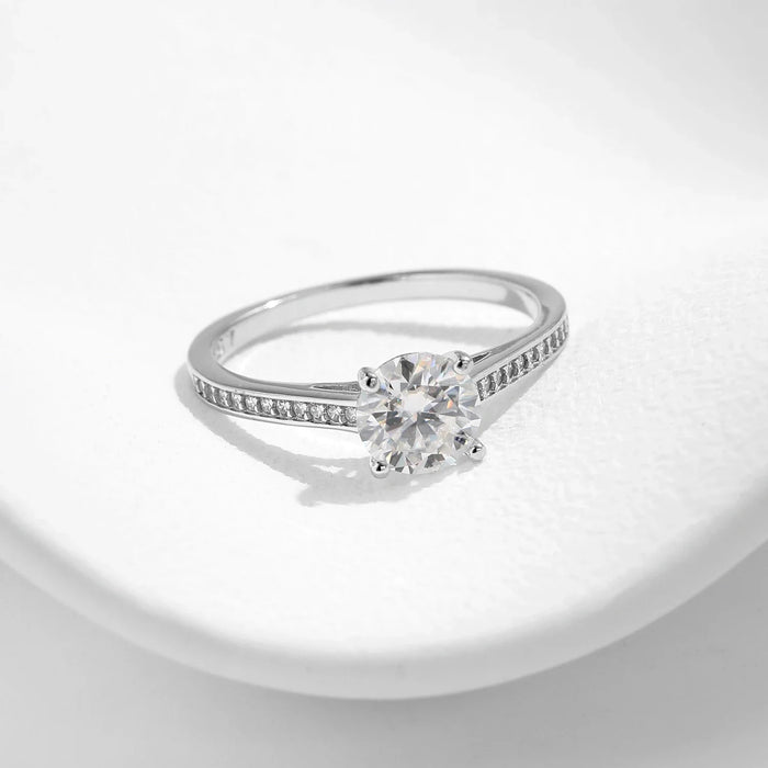 925 Sterling Silver 1Ct Moissanite Wedding Ring For Women