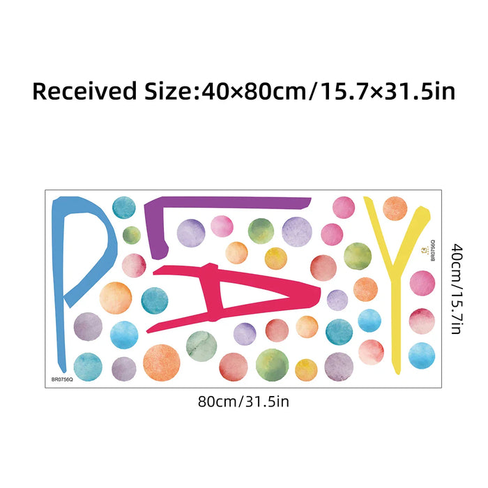 Colourful Dot Wall Decals For Kids Room Decor