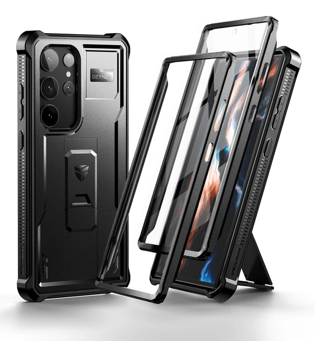 For Samsung Galaxy S23 Ultra 6.8 Inch Full Body Heavy Duty Military Grade Protection Case With Built-In Screen Protector And Kickstand