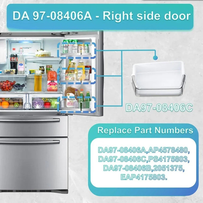 Da97-08406A Da97-08406B / C Refrigerator Door Bin Shelf Compatible With Sam Sung Rf4287 Rf4289 Series Right Side Door