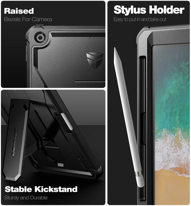 For Ipad 9.7 Inch 6Th / 5Th Generation Built In Screen Protector Heavy Duty Shockproof Protective Case With Pen Holder