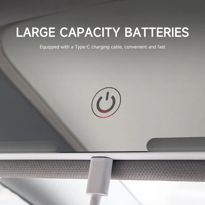 Ultra Thin Led Car Makeup Mirror 3 Gear Touchscreen Interior Sun Visor Plate Dimmable For Women