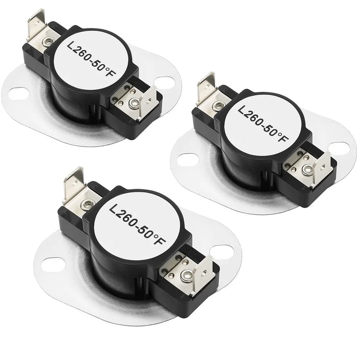 3 Pack Dc47-00018A Dryer High Limit Thermostat Compatible With Samsung & Kenmore 35001092 503497 Ap4201898 Ap6008682 Ps4205217