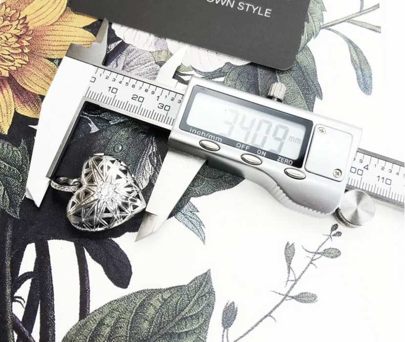 925 Sterling Silver Romantic Heart Locket Pendant New Jewelry For Women