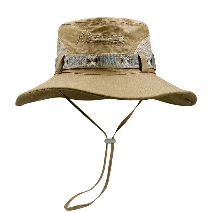 Uv Protection Wide Brim Bucket Hat For Men