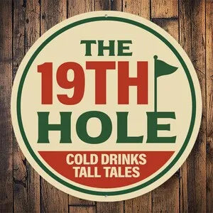 Metal Golf Bar Sign For Man Cave