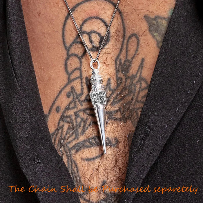 925 Sterling Silver Mystical Cone Pendant Winter Ornaments Ethnic Fine Jewelry Rebel Gift For Women & Men