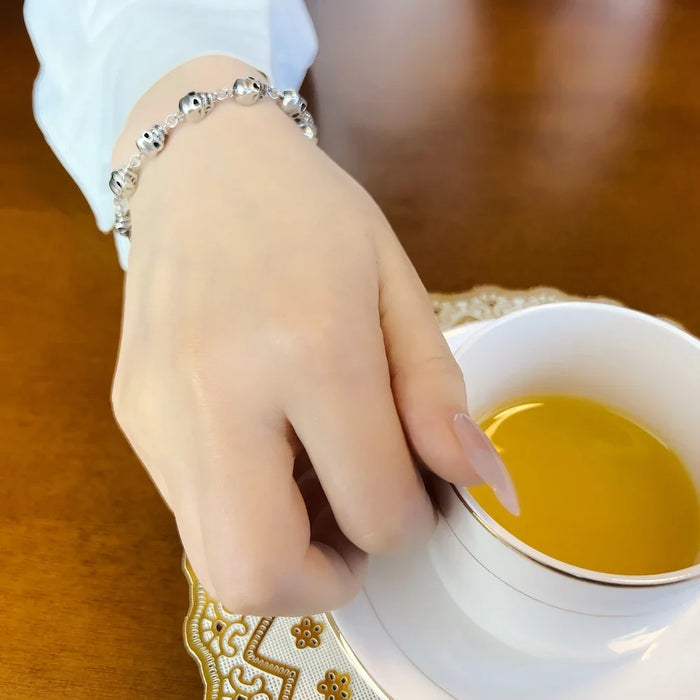 925 Sterling Silver Rebel Street Skulls Link Chain Bracelet Punk Fashion For Men And Women