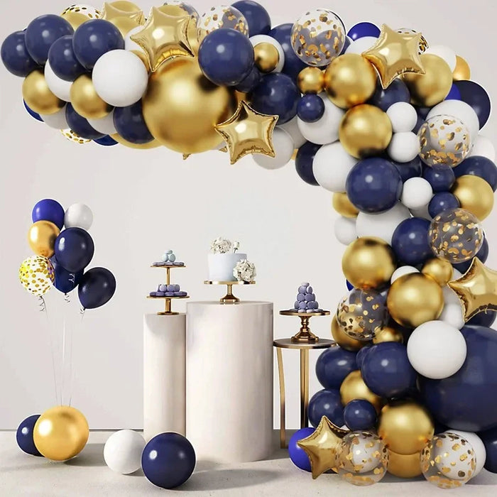 113 Pcs Navy Blue Balloon Arch Wreath Kit Suitable For Wedding Parties Birthday Parties Indoor Anniversary Party Decorations