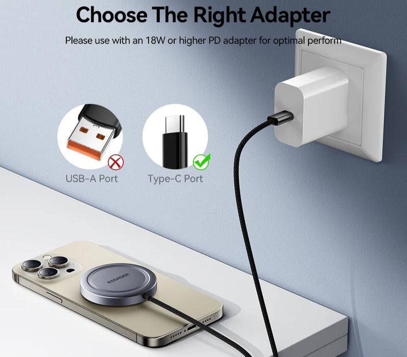 15W Magnetic Qi2 Wireless Charger For Iphone 16 15 14Ro Max Samsung S23 Fast Charging For Magsafe Wireless Charging Pad