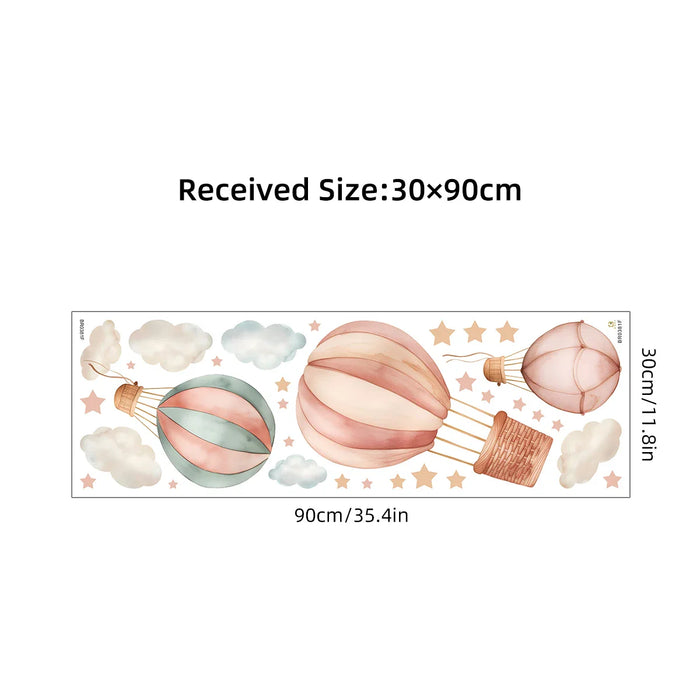 Cartoon Cloud Star Balloon Wall Stickers For Kids Room Decor