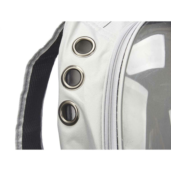 Pet Backpack Grey Transparent 33 x 12 x 42 cm