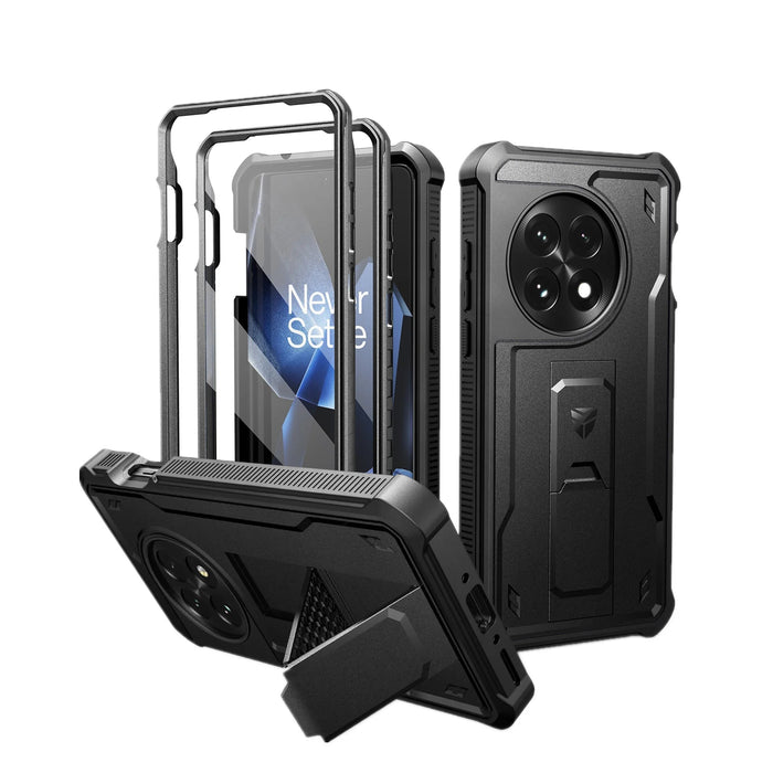 For Oneplus 13 5G 2025 Full Body Bumper Military Grade Armor Shockproof Shell Case Bracket With Built In Screen Protector