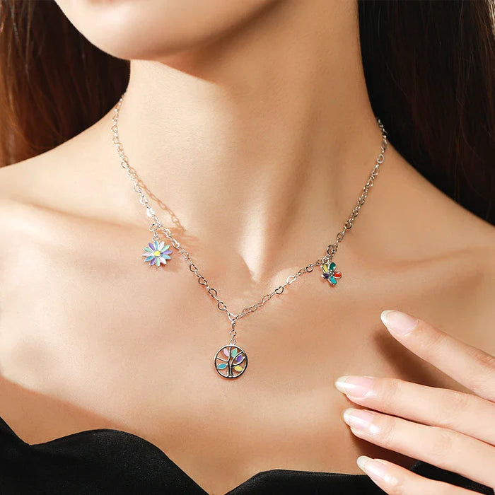 925 Sterling Silver Colourful Enamel Flower Pendant For Women Diy Bracelets & Necklaces