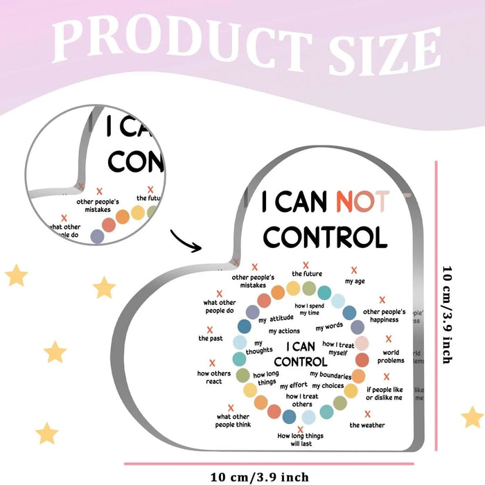 Therapy Affirmations Heart Acrylic Sign