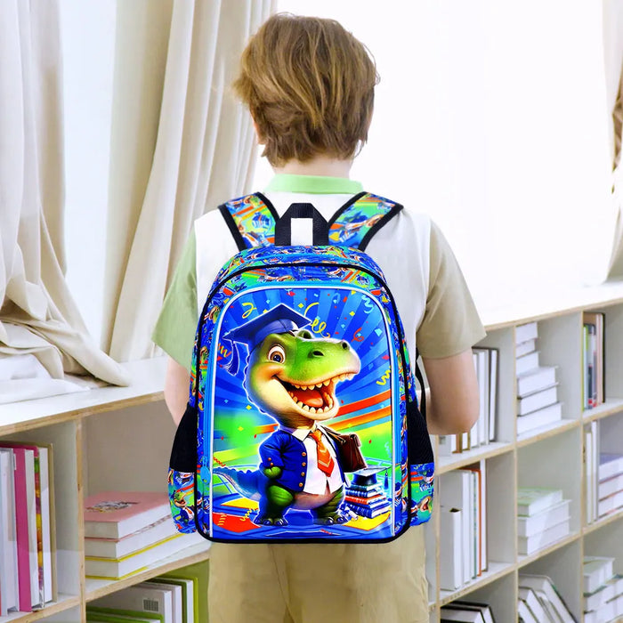 16 Inch Dinosaur Backpack Set For Boys School Lunch
