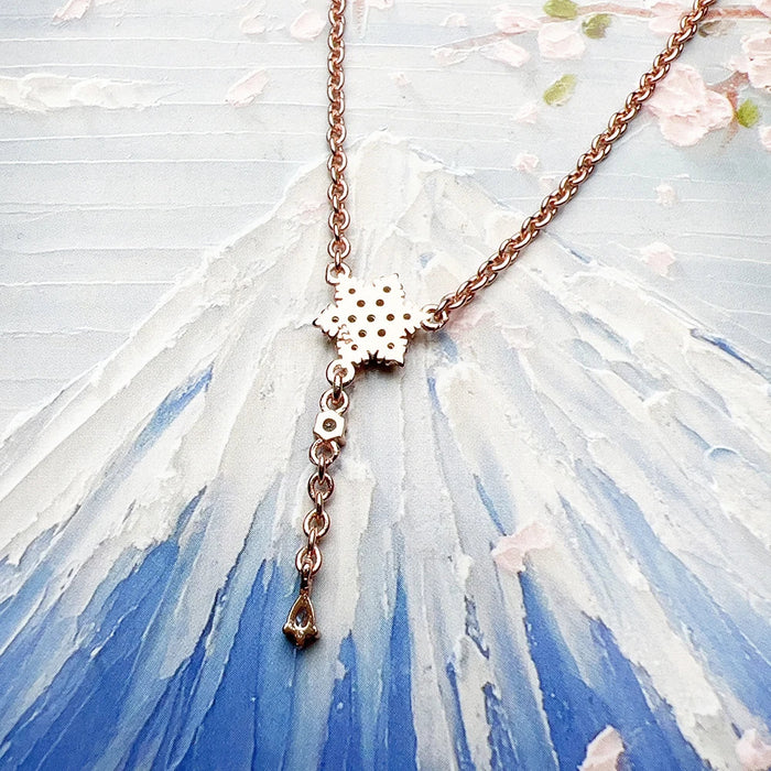 925 Sterling Silver Snowflake Necklace & Earring Set Romantic Gift