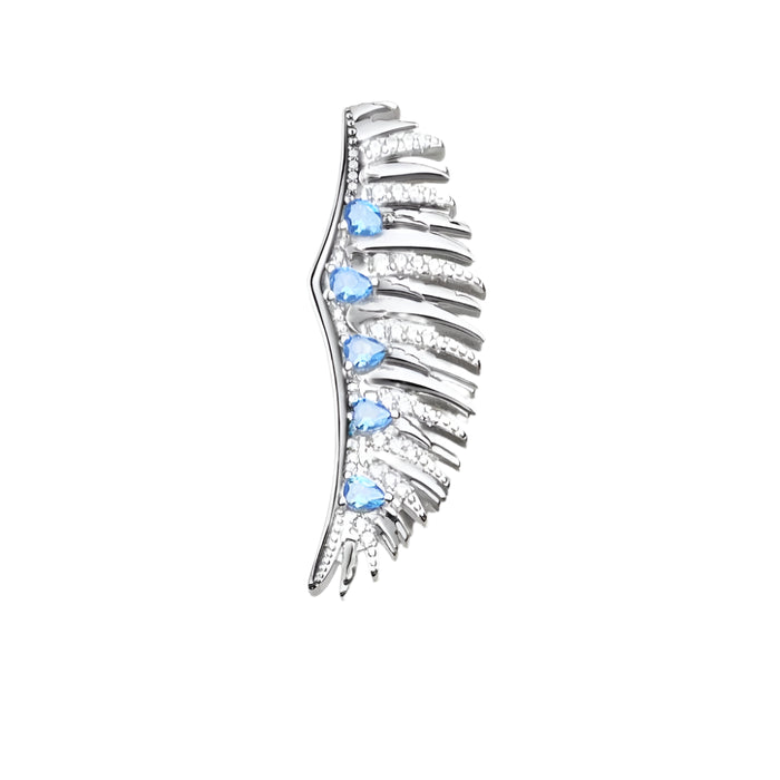 925 Sterling Silver Blue Phoenix Wing Brooch Trendy Gift For Women