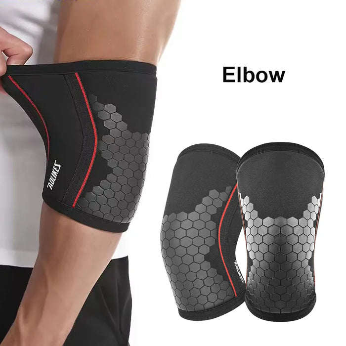 Pair of 7Mm Neoprene Knee Sleeves Compression Support For Squats & Crossfit