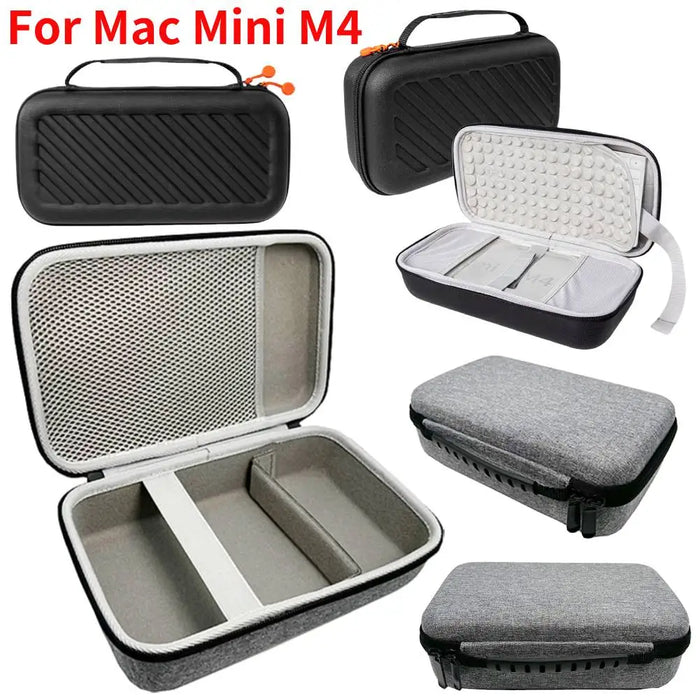 For Mac Mini M4 Hard Case Stronge Bag Waterproof Travel Carrying Case Anti-Scratch Mouse Power Cable Eva Bag For Mac Mini M4