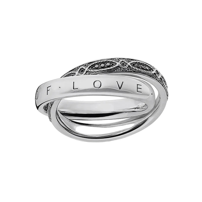 925 Sterling Silver Vintage Infinity Love Ring