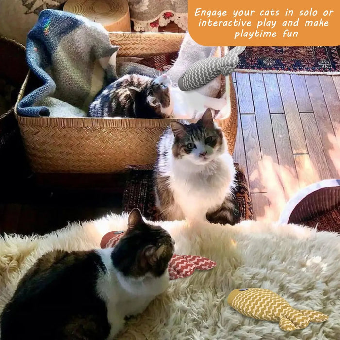 Interactive Catnip Fish Toy For Indoor Cats