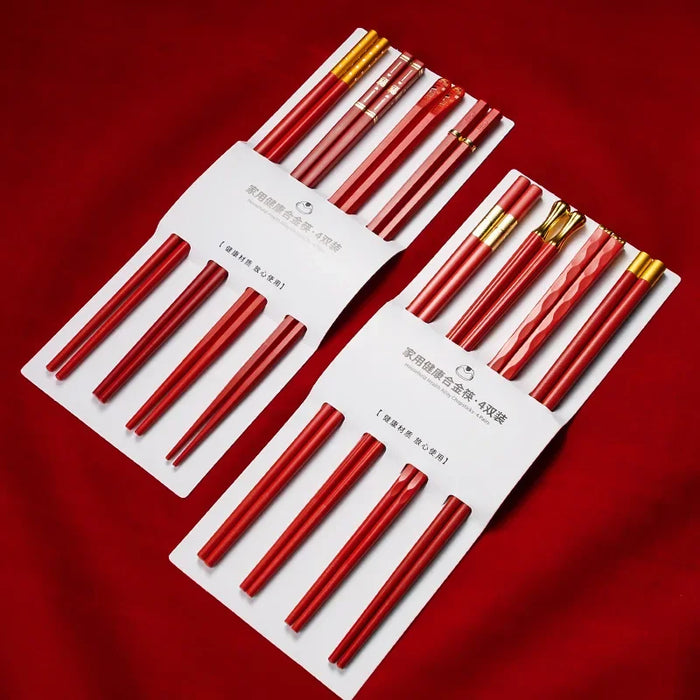 5 Pairs Christmas Chopsticks Reusable Dishwasher Safe Non Slip