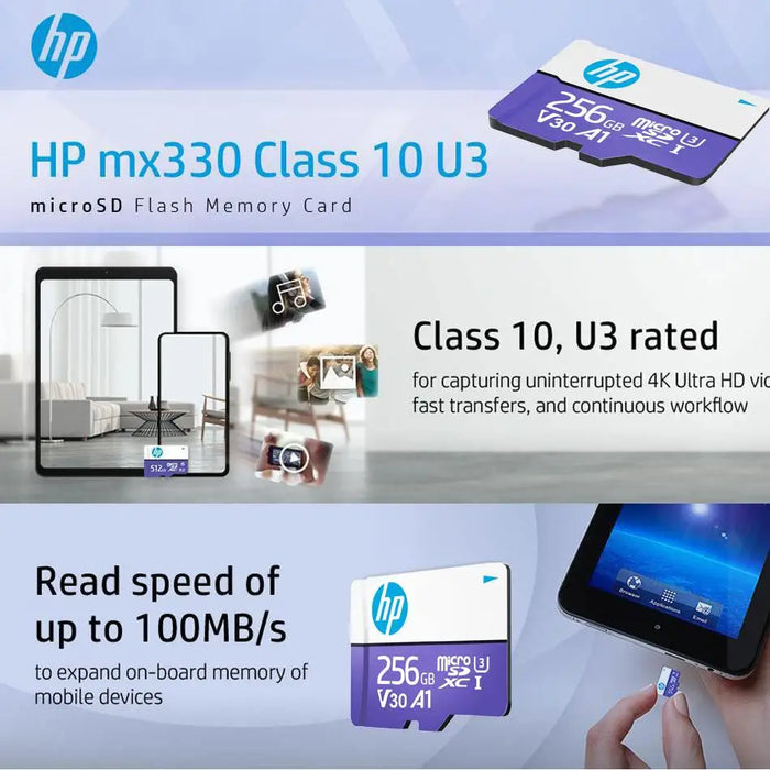 HP High Speed 256gb Microsd Card For Smartphone / Tablet / Camera