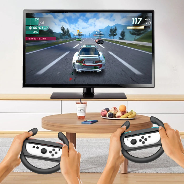 2Pcs / Set For Switch 2 Racing Steering Wheels Controller Gamepad Steering Wheel Controller Handle Holder For Switch 2 Accessories