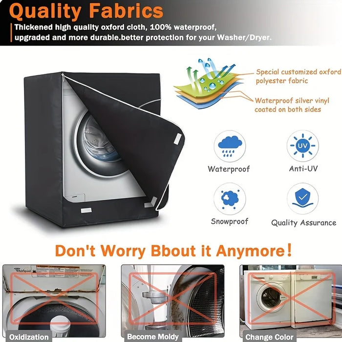 Waterproof Washer & Dryer Cover 420D Oxford 39.5 X 33 X 27 Inch