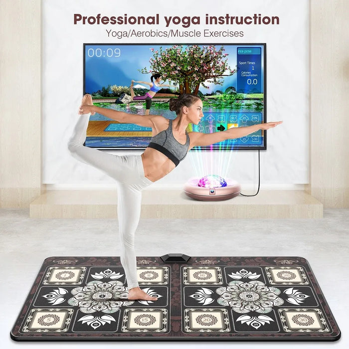 Wireless Dance Mat Game For Tv / Pc Double User With Motion Sensing & Non Slip Pads