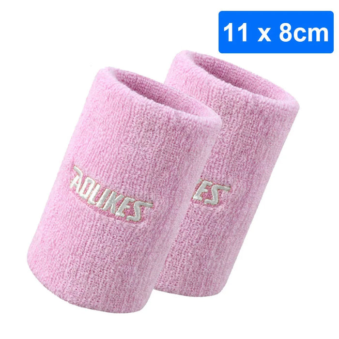 Pair of Moisture Wicking Sports Wristbands For Men & Women Tennis Basketball Running