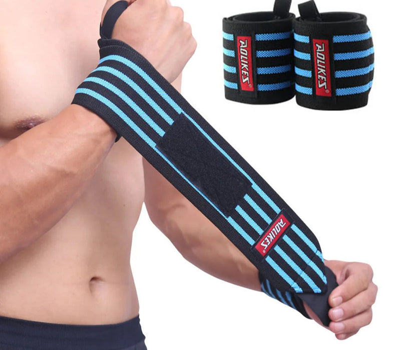 Pair of Weightlifting Wrist Wraps Gym Straps For Powerlifting & Strength Training