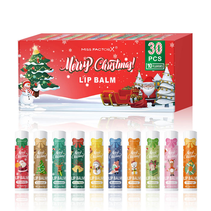 30 Piece Lip Balm Set Christmas Gift Box For Women