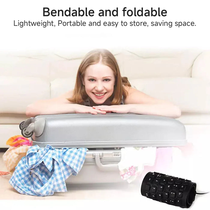 Flexible Waterproof Gaming Keyboard 85 Keys Usb Wired Foldable For Macbook