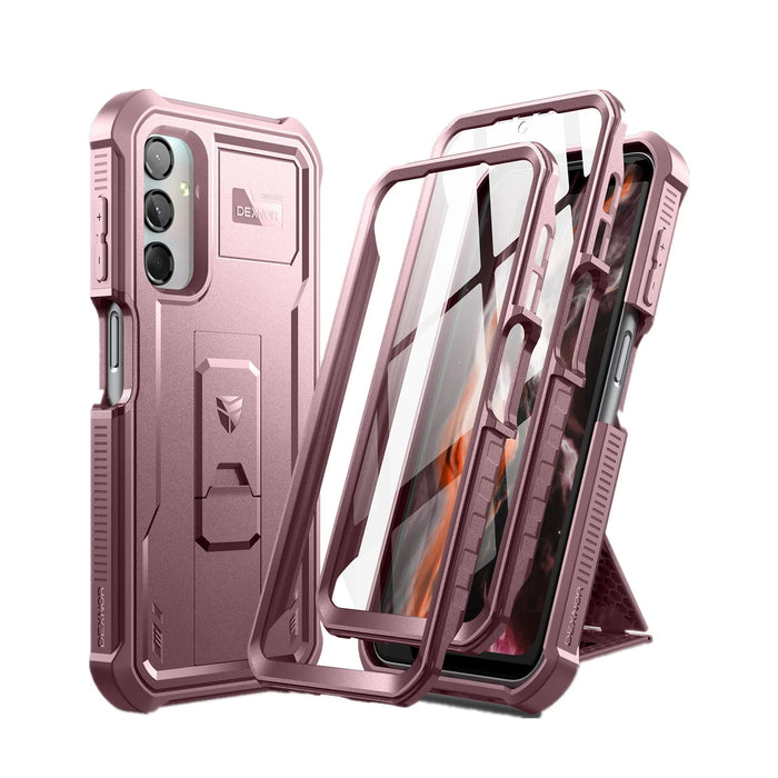 For Samsung Galaxy A24 Heavy Duty Military Grade Armor Shockproof Shell Case Built In Screen Protector Kickstand