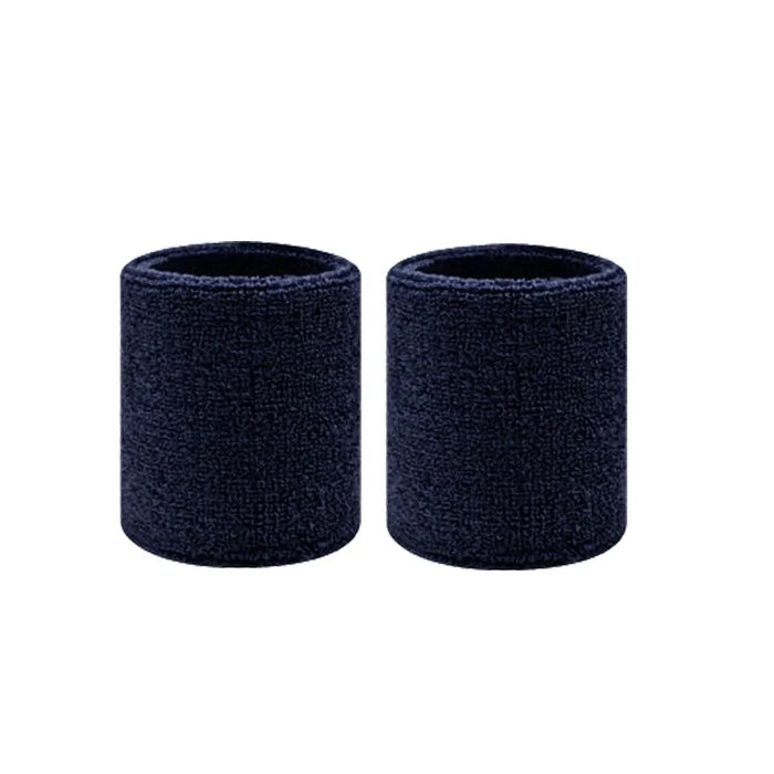 Pair of Sport Wristbands Cotton Sweatband For Tennis Basketball Running Gym