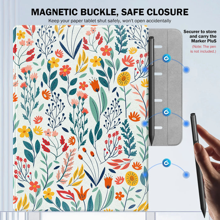 For Remarkable Paper Pro 2024 11.8 Inch Lightweight Ultra-Thin Magnetic Case With Wide Pen Protective Clasp Auto Sleep