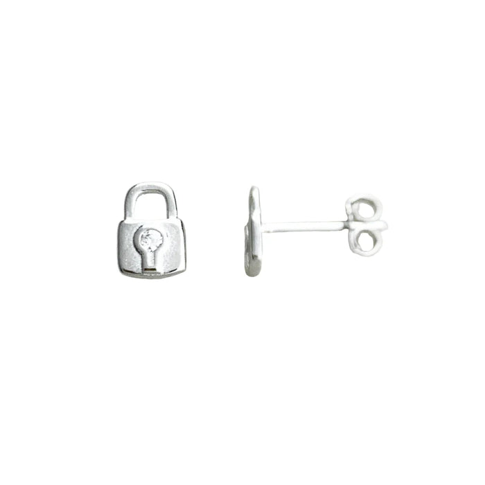 925 Sterling Silver Ear Stud Lock Handcrafted Gift For Women