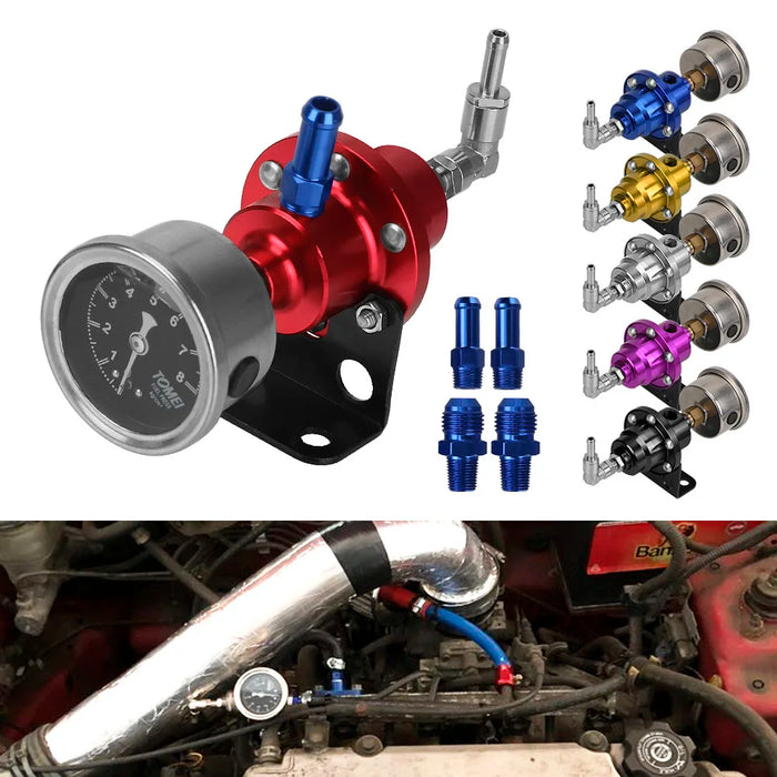 7 Colour Adjustable Fuel Pressure Regulator Kit