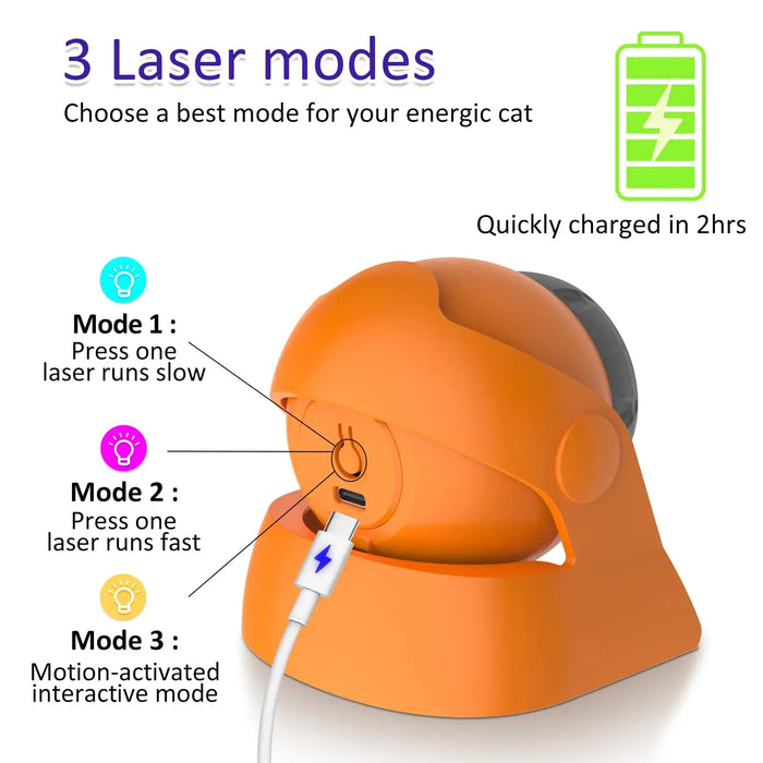 Interactive Cat Laser Toy Adjustable & Rechargeable