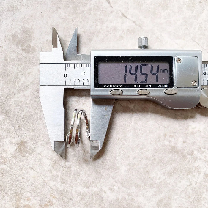 925 Sterling Silver Europe Open Ring With White Stones Women