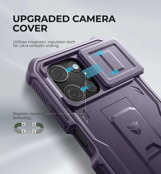 For Motorola Moto Moto G Play 2025 Bumper Military Grade Armor Shockproof Shell Case Bracket With Built In Screen Protector