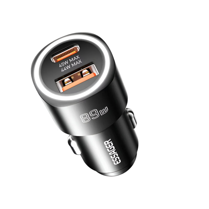 Usb C Car Charger 89W 2 Ports Super Fast Charge Pd Qc 3.0 Car Phone Charger For Iphone 15 Xiaomi Huawei Oneplus Realme