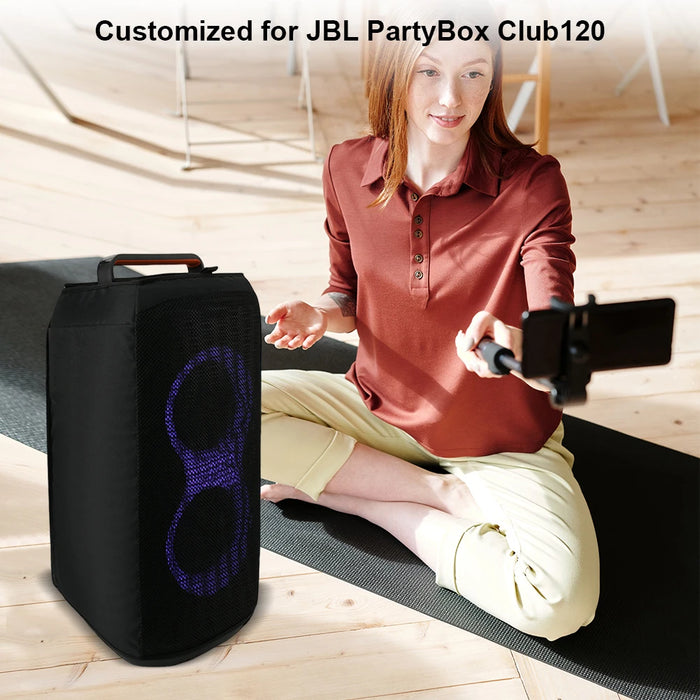 Speaker Protective Cover For Jbl Partybox Club 120 Portable Party Speaker Carry Backpack Anti-Slip Speaker Protection Case