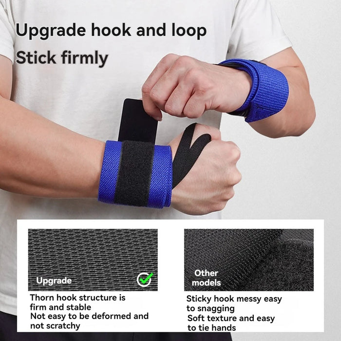 Pair of Weight Lifting Wrist Support Straps Gym Training Brace