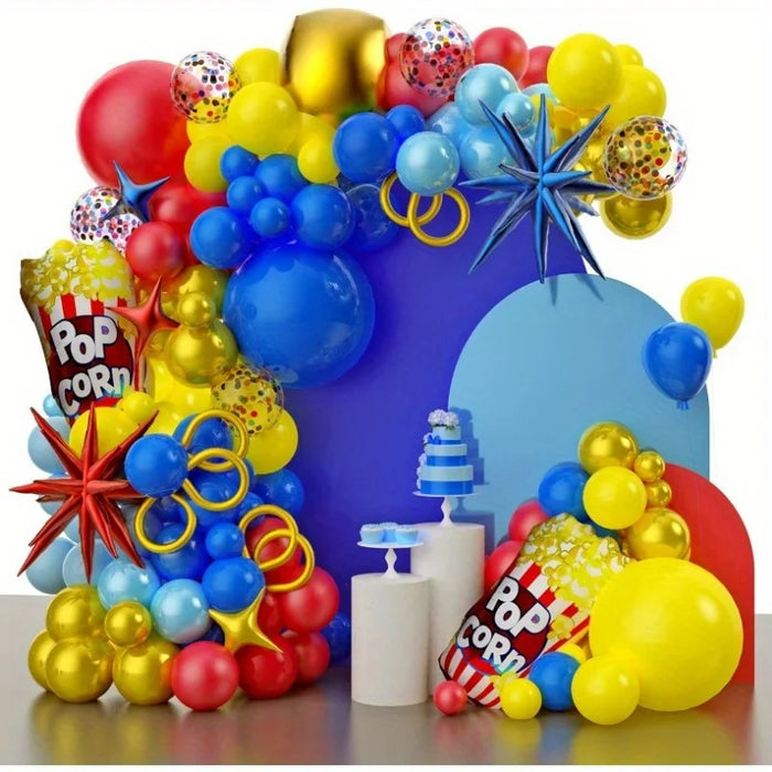 149 Pcs Popcorn Arch Balloon Set Suitable For Carnival Party Happy Birthday Balloon Party And Other Occasions Decoration