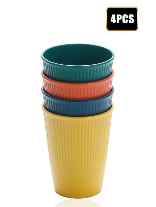 4 / 11 Piece Reusable Plastic Cups Multi Colour Perfect For Camping & Picnics Dishwasher Safe